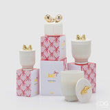 edg enzo de gasperi edg enzo de gasperi candela di natale fiocco h 10 cm d 85 cm frangipani bianco oro ean 8059824544247