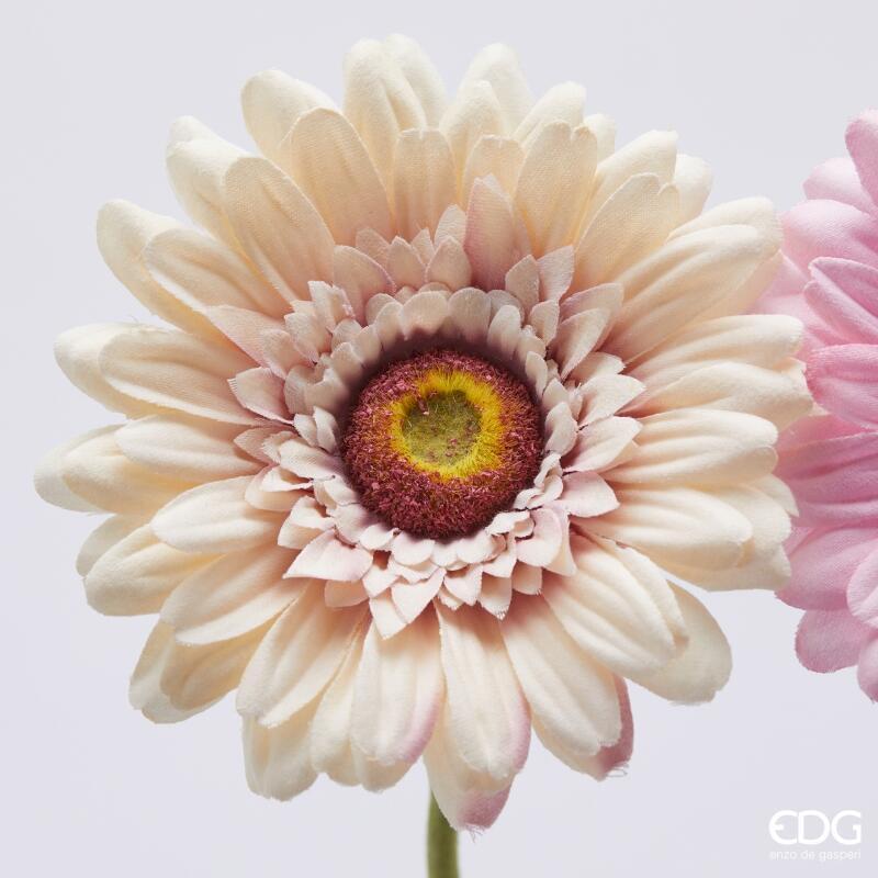 edg enzo de gasperi edg enzo de gasperi gerbera ramo ass h 60 cm d 12 cm pianta artificiale rosa crem 1 pz ean 8059824457028