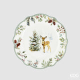 edg enzo de gasperi edg enzo de gasperi servizio piatti pino innevato di natale 24 pz ceramica verde mix piano fondo dessert e ciotole ean 8059824668097