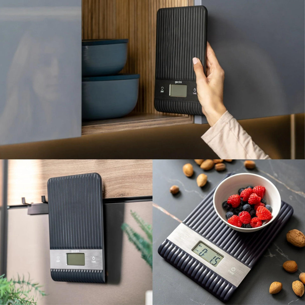 guzzini guzzini bilancia da cucina digitale sous chef antracite bilancia elettronica precisa design moderno ean 8008392423997