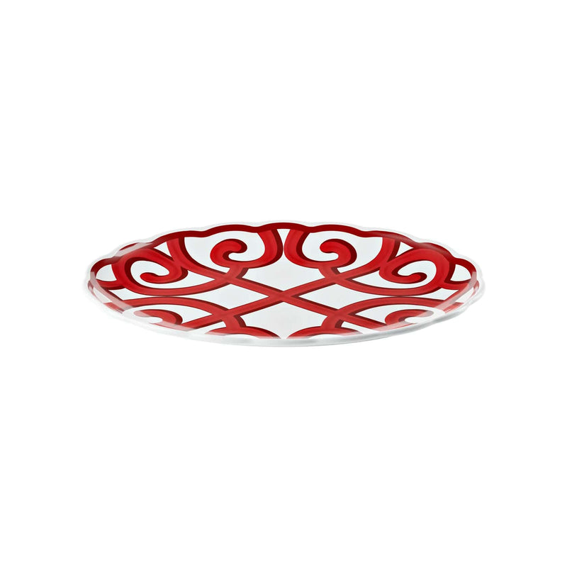 guzzini guzzini vassoio ovale grande natalizio harmonia melamina 515 x 38 cm table decor bianco rosso ean 8008392412519