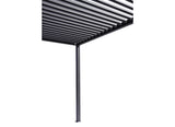 Pergola bioclimatica Garage 3x4 m antracite in alluminio, lamelle orientabili, scarico integrato
