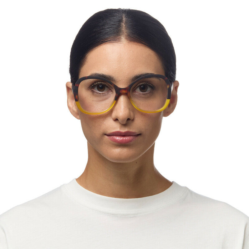 okkia okkia occhiale da lettura mod verona premontato butterfly soft touch spring anti luce blu havana giallo diottrie 3 00 ean 8056211374494