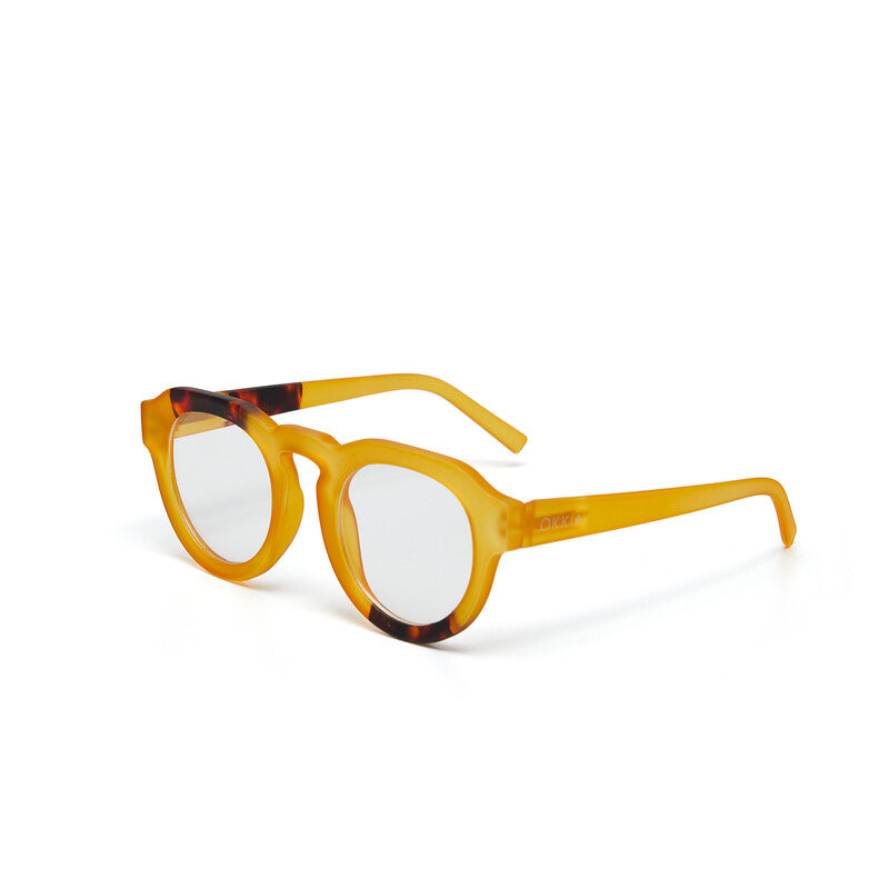 okkia okkia occhiale da lettura mod zeno soft touch anti luce blu giallo havana diottrie 2 50 ean 8055773197107