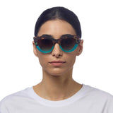 okkia okkia occhiale da sole premontato gatto big frame mod claudia havana blue ean 8052862284847