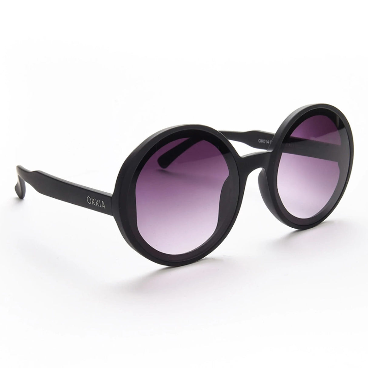okkia okkia occhiale da sole premontato mod monica round black ean 8052862284861