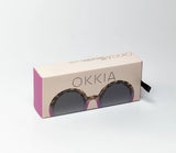okkia okkia occhiale da sole premontato mod monica round havana pink ean 8052862288982