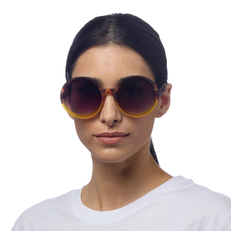 okkia okkia occhiale da sole premontato mod monica round havana yellow ean 8052862288999