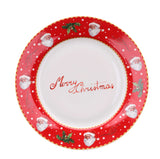 regalo italiano regalo italiano servizio piatti di natale porcellana 18 pz rosso bianco ean 8057586117082
