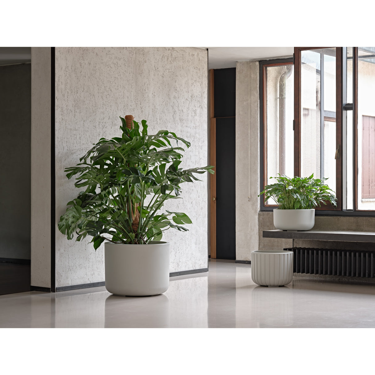 teraplast teraplast vaso echo rigato 50 sovrapponibile resina silver fog ean 8051560280328