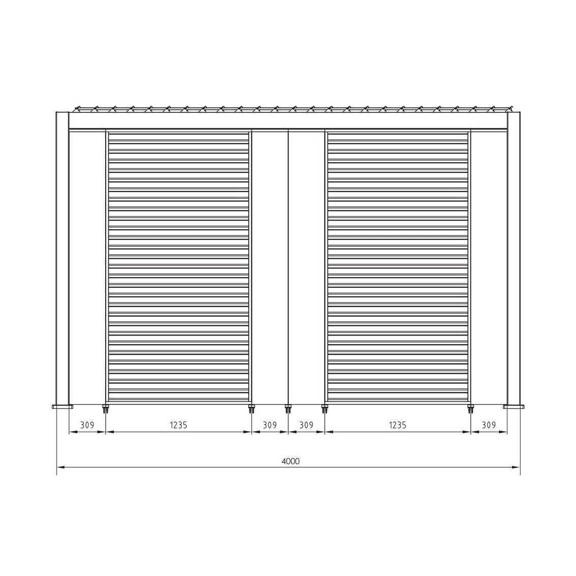 bizzotto bizzotto frangisole laterale per pergola ocean h 238 cm l 123 cm antracite ean 8051836473805