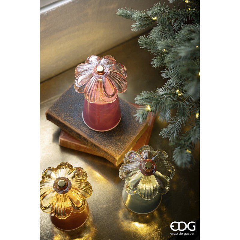 edg enzo de gasperi edg enzo de gasperi lampada da tavolo lily h 1750 cm d 11 cm ip20 arancione scatola regalo ean 8059824607829