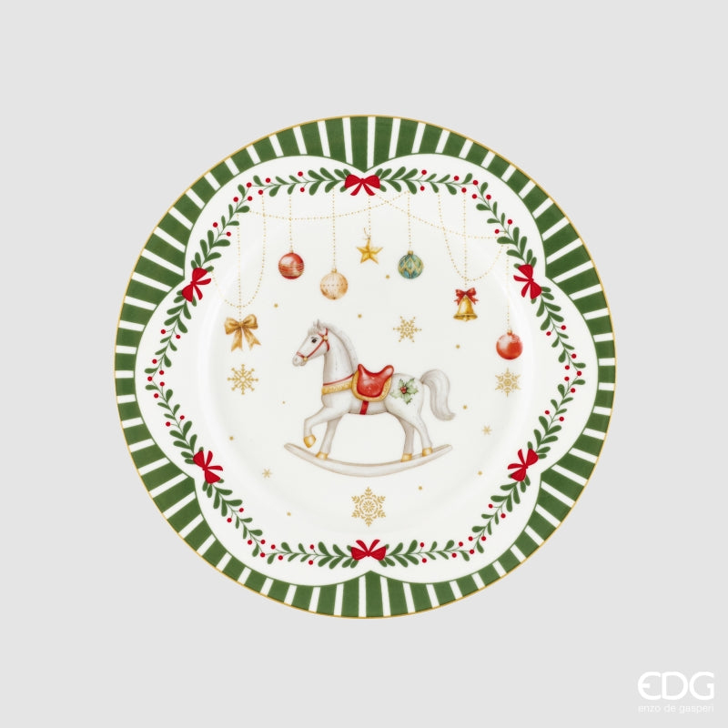 edg enzo de gasperi edg enzo de gasperi servizio piatti natale xmas 24 pz in ceramica rosso verde piano fondo dessert e ciotole ean 8059824668127