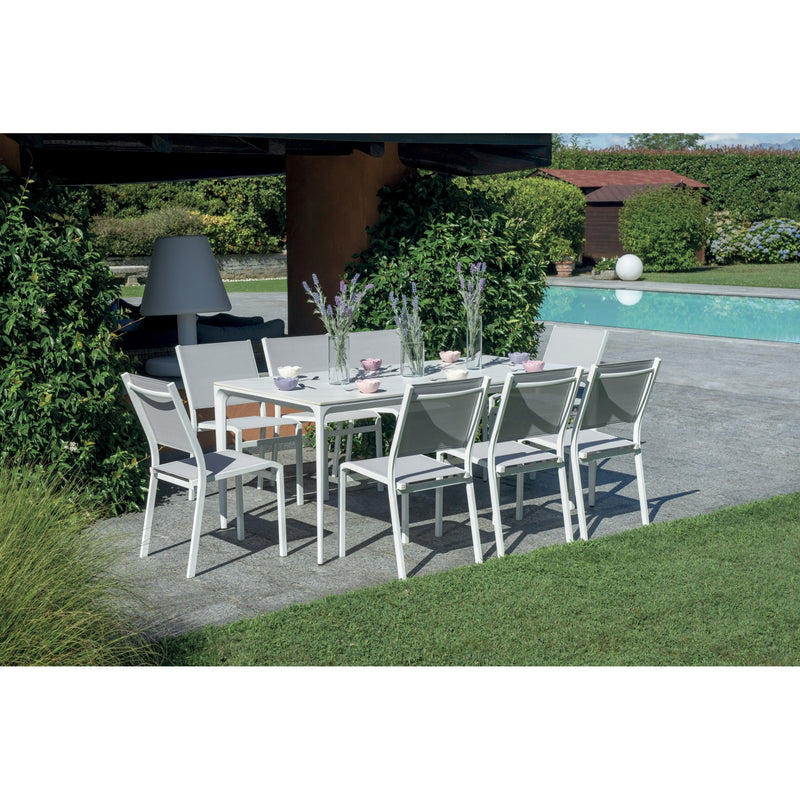 moia greenwood moia greenwood tavolo alghero 180 x 90 cm in alluminio bianco con piano in gres bianco tavolo outdoor design moderno ean 8013054837951