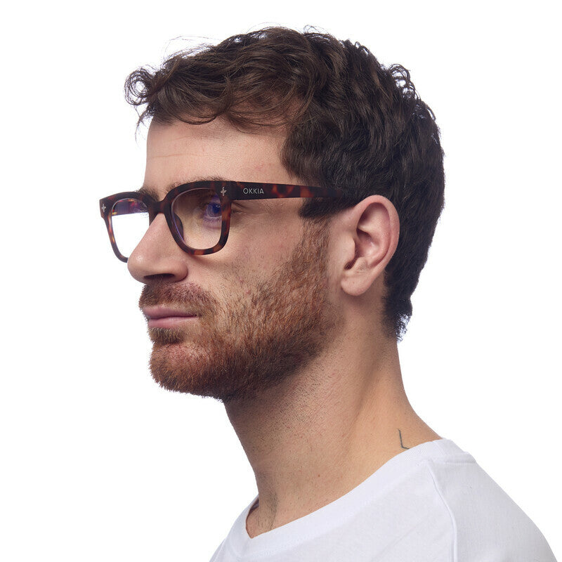 okkia okkia occhiale da lettura mod giovanni premontato soft touch spring anti luce blu magframe havana diottrie 2 00 ean 8056211370786