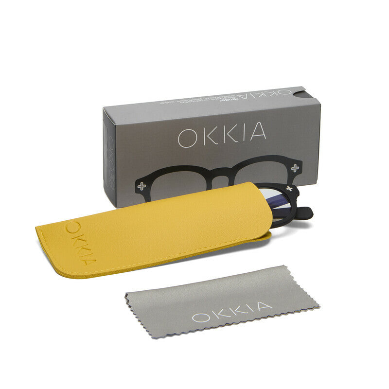 okkia okkia occhiale da lettura mod nashville premontato soft touch spring anti luce blu nero diottrie 3 00 ean 8056211374975