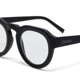 okkia okkia occhiale da lettura mod zeno soft touch anti luce blu nero diottrie 2 00