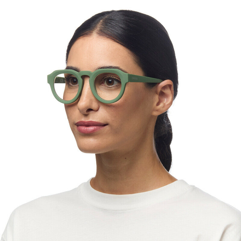 okkia okkia occhiale da lettura mod zeno soft touch anti luce blu verde diottrie 3 00 ean 8056211370960