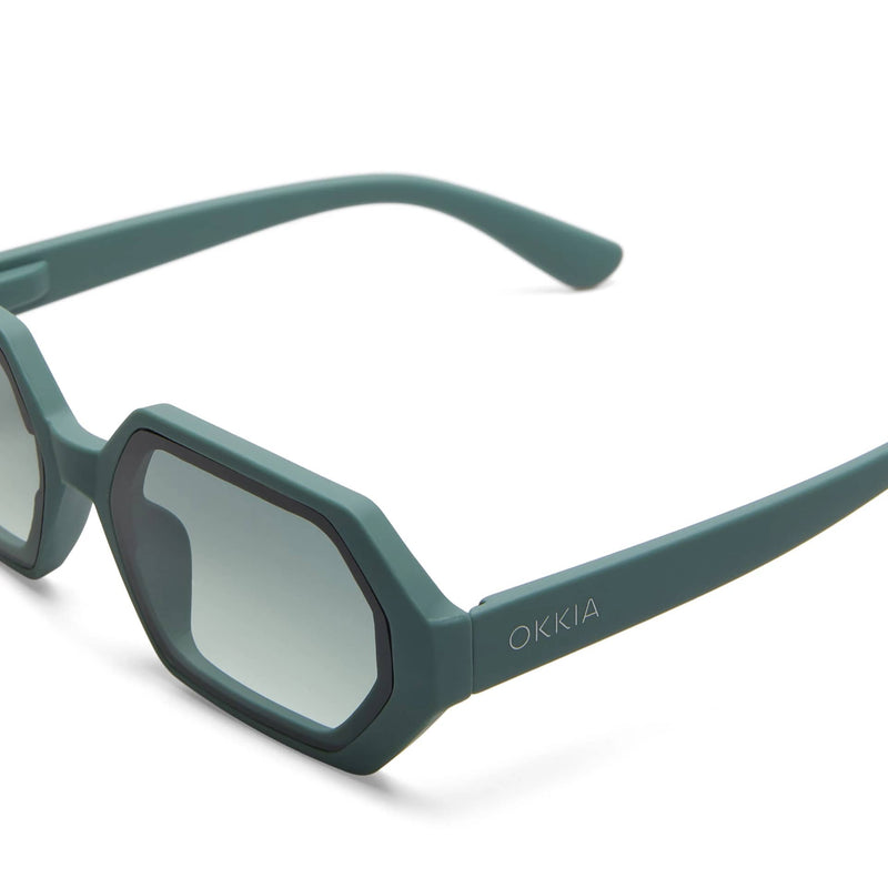 okkia okkia occhiale da sole premontato esagonale mod andrea green ean 8055773198104
