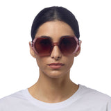okkia okkia occhiale da sole premontato esagonale mod emma soft touch pink havana brown ean 8055773193871