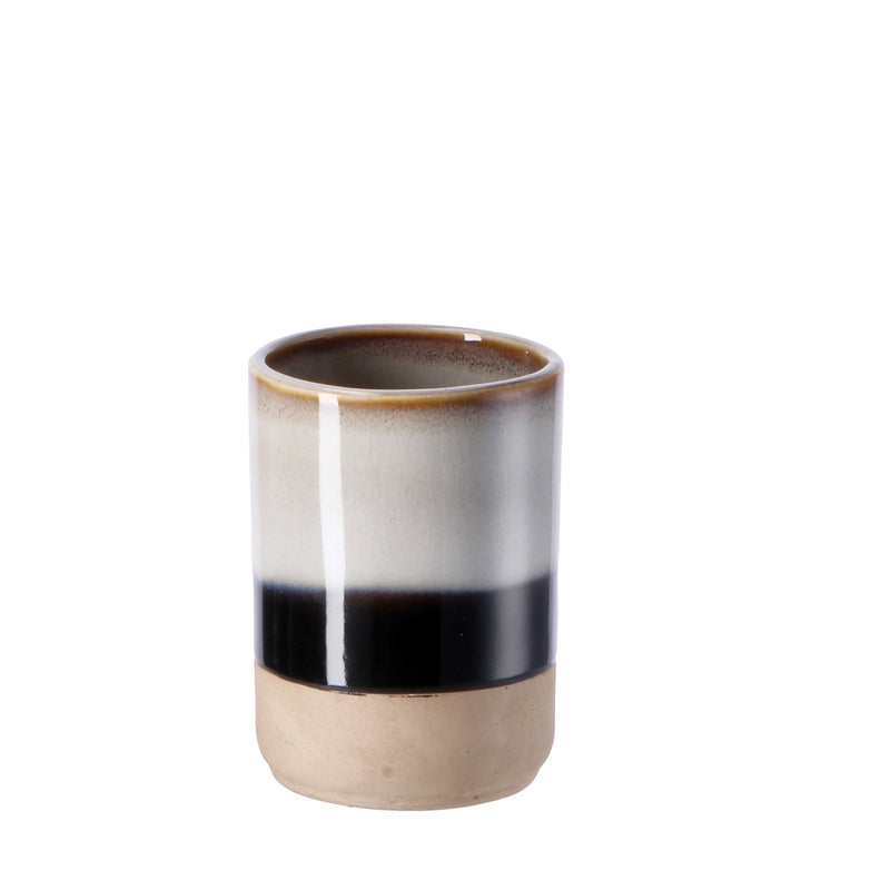regalo italiano regalo italiano portaspazzolini in ceramica ass d 8 cm h 12 cm bicchiere bagno porta spazzolini moderno 1 pz ean 8057586010017