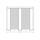 bizzotto bizzotto frangisole laterale per pergola ocean h 238 cm l 93 cm antracite ean 8051836466913