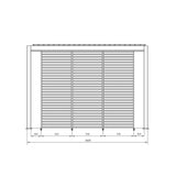 bizzotto bizzotto frangisole laterale per pergola ocean h 238 cm l 93 cm bianco ean 8051836466920