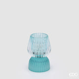 edg enzo de gasperi edg enzo de gasperi lampada da tavolo biforma a righe led h 13 cm d 9 cm ip20 celeste ean 8059824630414