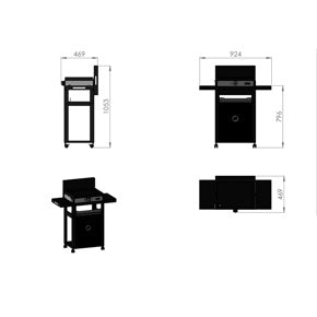 le marquier le marquier plancha elettrica la plancha francaise 150 duo con carrello coperchio e ripiani edition completa ean 3339380176874
