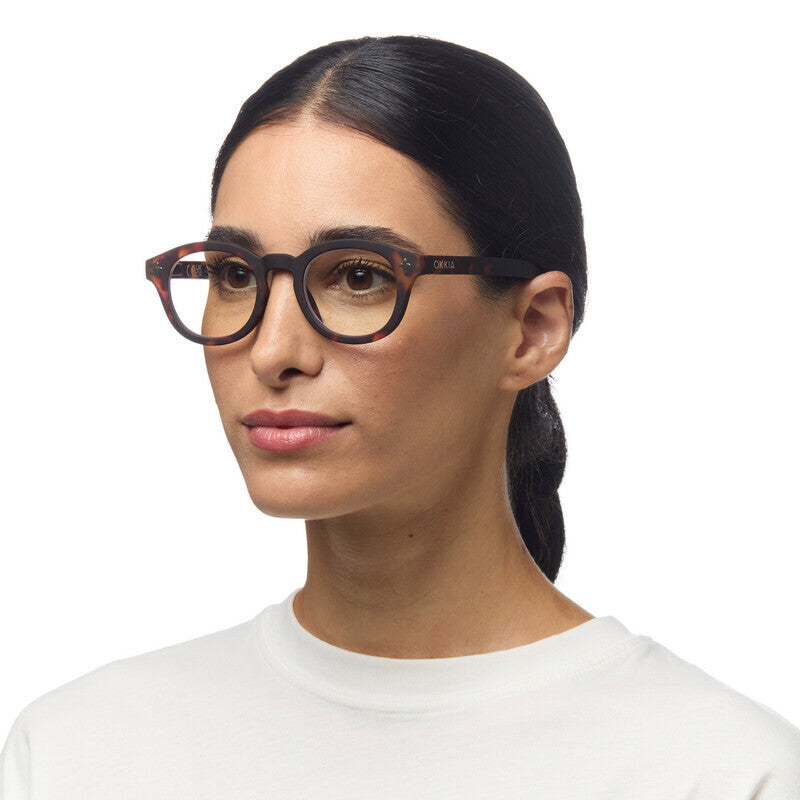 okkia okkia occhiale da lettura mod nashville premontato soft touch spring anti luce blu havana diottrie 3 00 ean 8056211375026