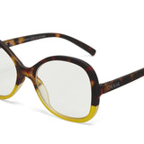 okkia okkia occhiale da lettura mod verona premontato butterfly soft touch spring anti luce blu havana giallo diottrie 2 50 ean 8056211374487