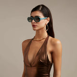 okkia okkia occhiale da sole premontato esagonale mod andrea green ean 8055773198104