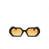 okkia okkia occhiale da sole premontato esagonale mod andrea soft touch black lenti yellow ean 8056211375620