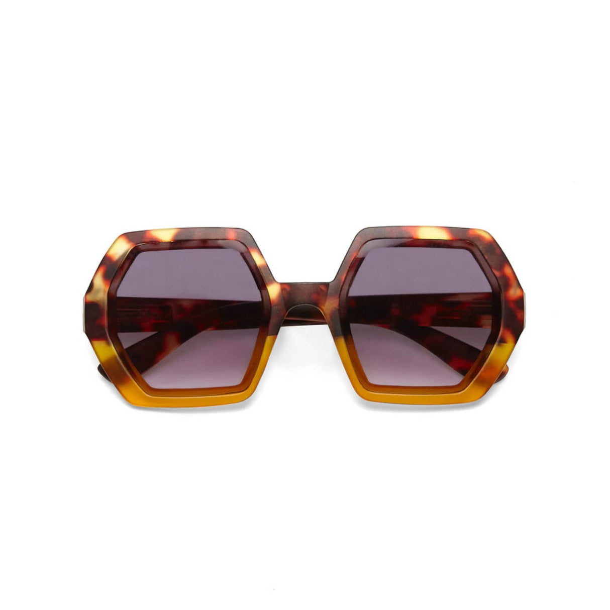 okkia okkia occhiale da sole premontato esagonale mod emma havana yellow ean 8055773193864