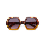 okkia okkia occhiale da sole premontato esagonale mod emma havana yellow ean 8055773193864