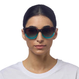 okkia okkia occhiale da sole premontato gatto lite mod silvia havana blue ean 8052862288951