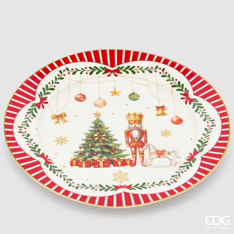 edg enzo de gasperi edg enzo de gasperi servizio piatti natale xmas 24 pz in ceramica rosso verde piano fondo dessert e ciotole ean 8059824668127