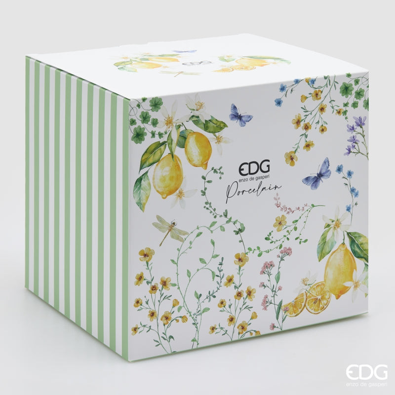 edg enzo de gasperi edg enzo de gasperi set piatti limoni fondi piatti frutta ciotoli 24 pz bianco giallo ean 8059824654625