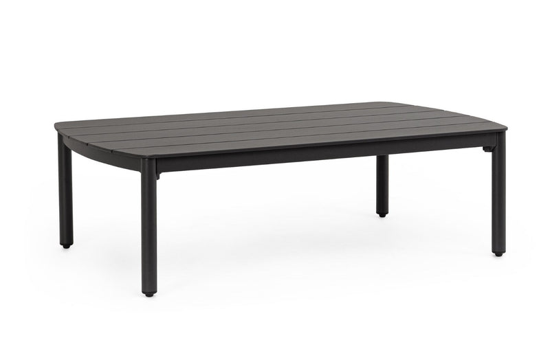 Bizzotto Fenix Set Salotto Antracita – Sofá de 3 Plazas, 2 Sillones y Mesita Exterior