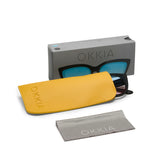 okkia okkia occhiale da sole premontato gatto lite mod silvia soft touch black lenti blue pink ean 8056211375354