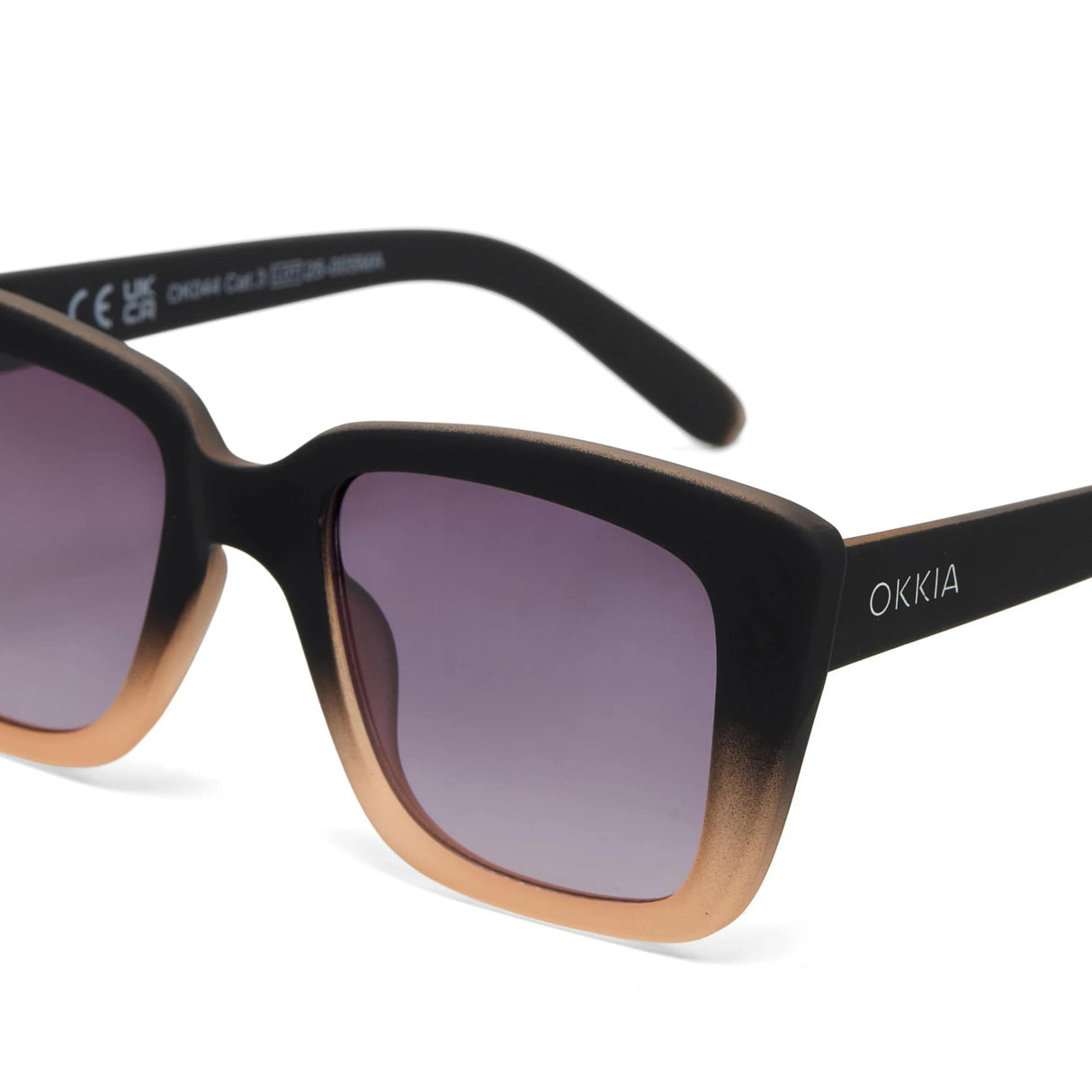 okkia okkia occhiale da sole premontato mod elba spring arms black in pink ean 8056211371226