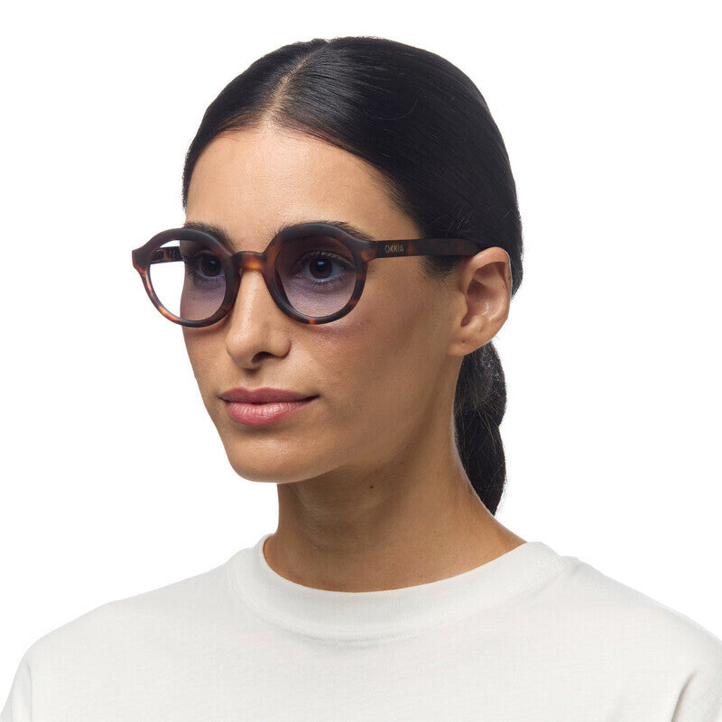 okkia okkia occhiale da sole premontato mod lauro soft touch classic havana lenti blue ean 8055773197176