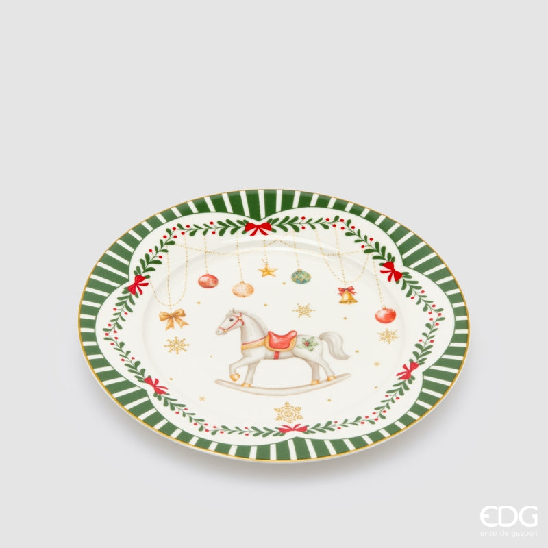 edg enzo de gasperi edg enzo de gasperi servizio piatti natale xmas 24 pz in ceramica rosso verde piano fondo dessert e ciotole ean 8059824668127