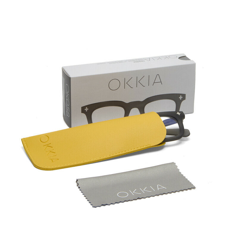 okkia okkia occhiale da lettura mod firenze premontato soft touch translucent smoke diottrie 1 00 ean 8056211374838