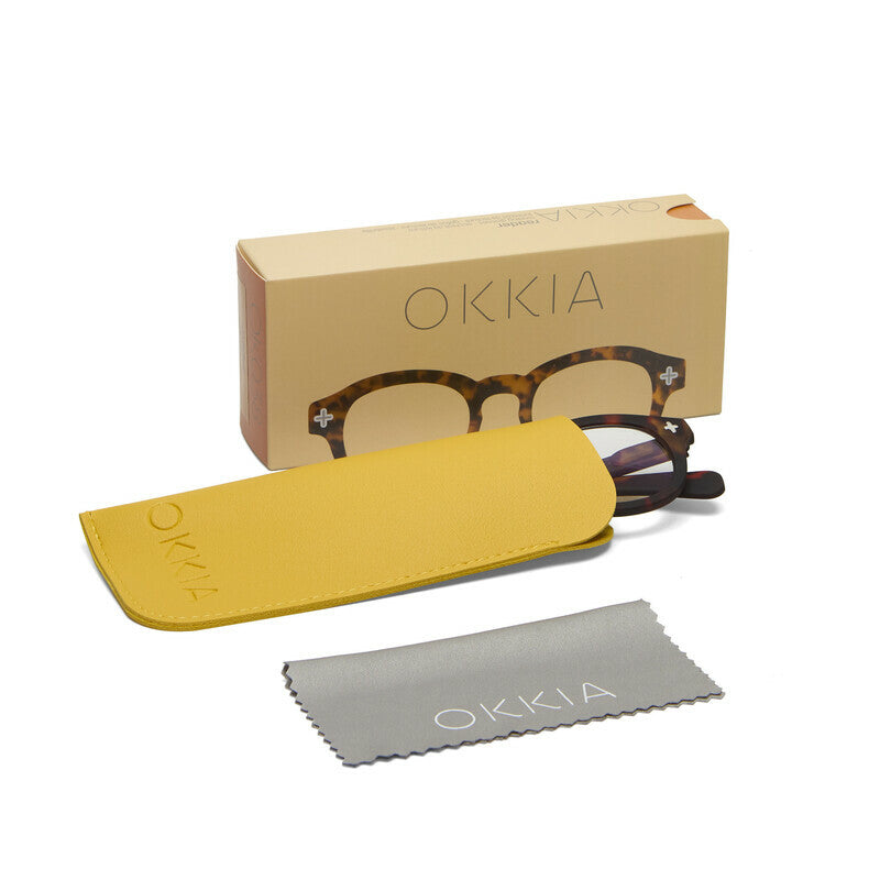 okkia okkia occhiale da lettura mod nashville premontato soft touch spring anti luce blu havana diottrie 3 00 ean 8056211375026