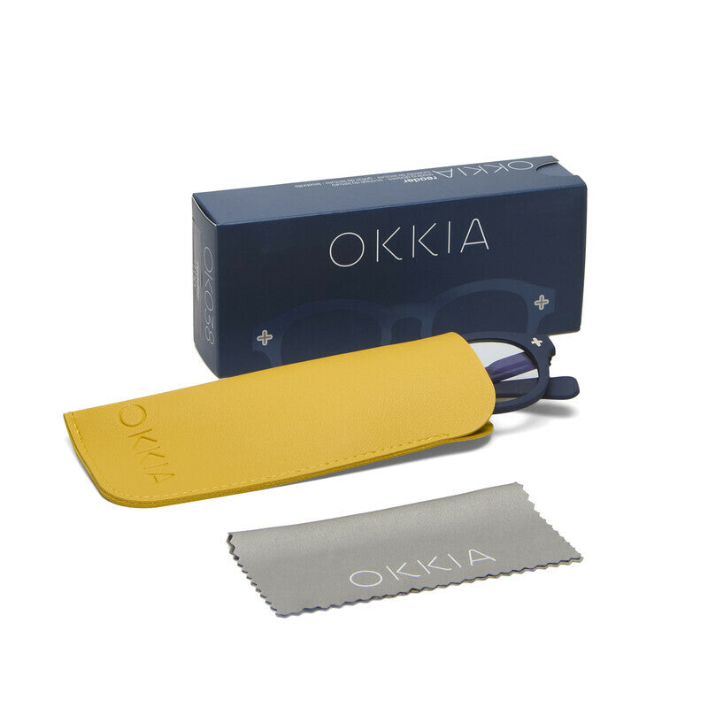 okkia okkia occhiale da lettura mod nashville premontato soft touch spring anti luce blu midnight diottrie 1 50 ean 8056211375095