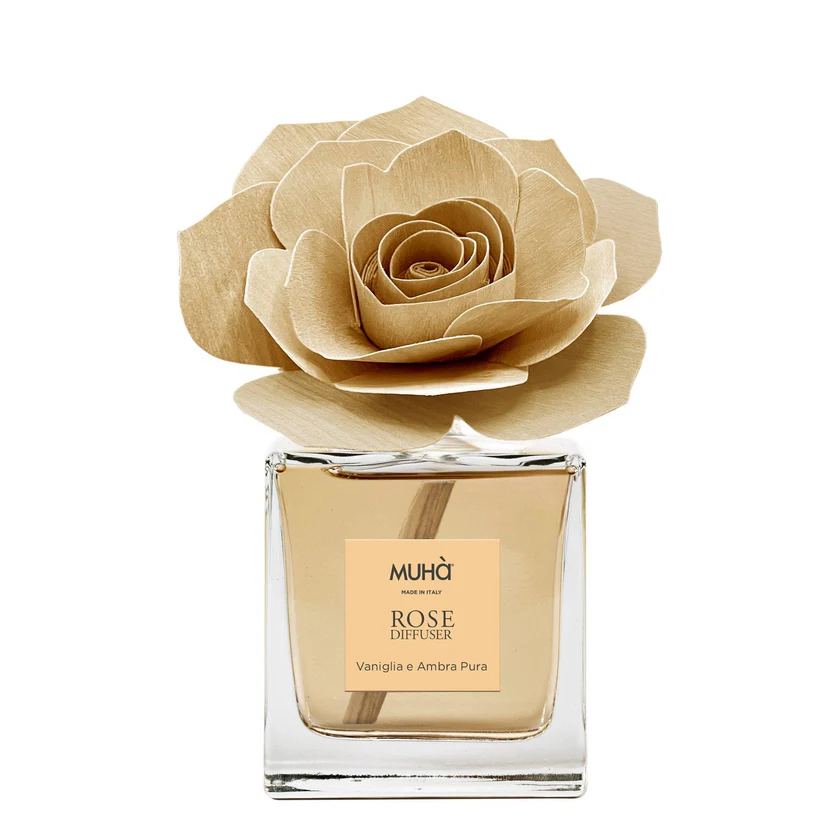 Muhà Difusor de Aroma Rosa Natur Vainilla y Ámbar Puro 100ml