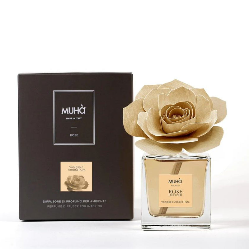 Muhà Difusor de Aroma Rosa Natur Vainilla y Ámbar Puro 100ml