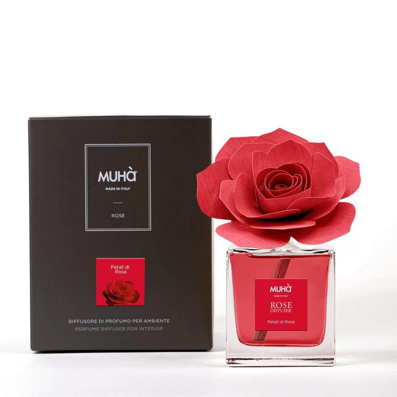 Muhà Difusor Perfumador Rosa Roja Pétalos de Rosa 100 ml