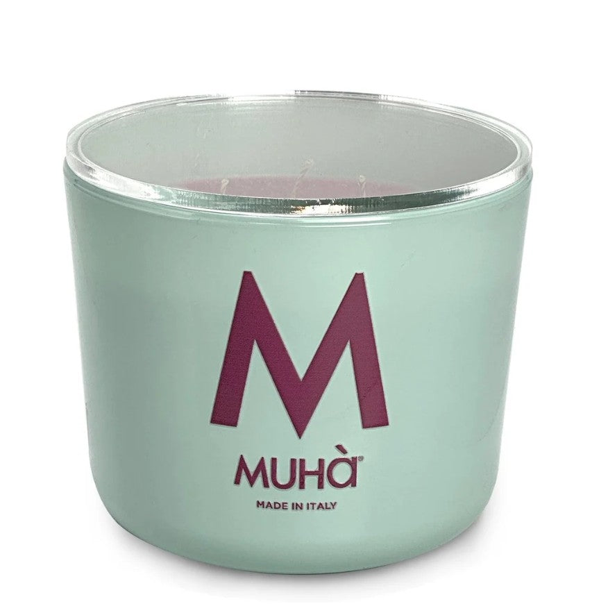 Muhà Vela Perfumada Cuero y Frutos 270 g Ø8,9xH9,5 cm – Vela Aromática Decorativa para el Hogar e Idea de Regalo